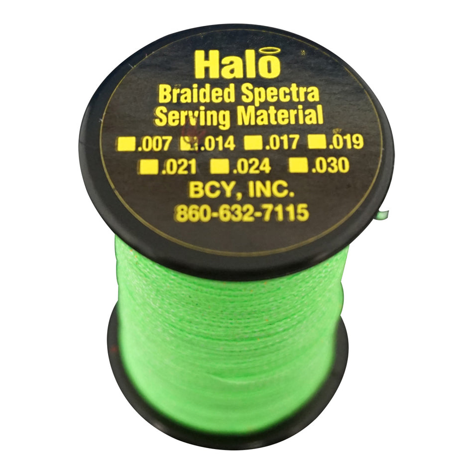 BCY Halo Braided Spectra Bowstring Serving Neon Green .014 120 yds.