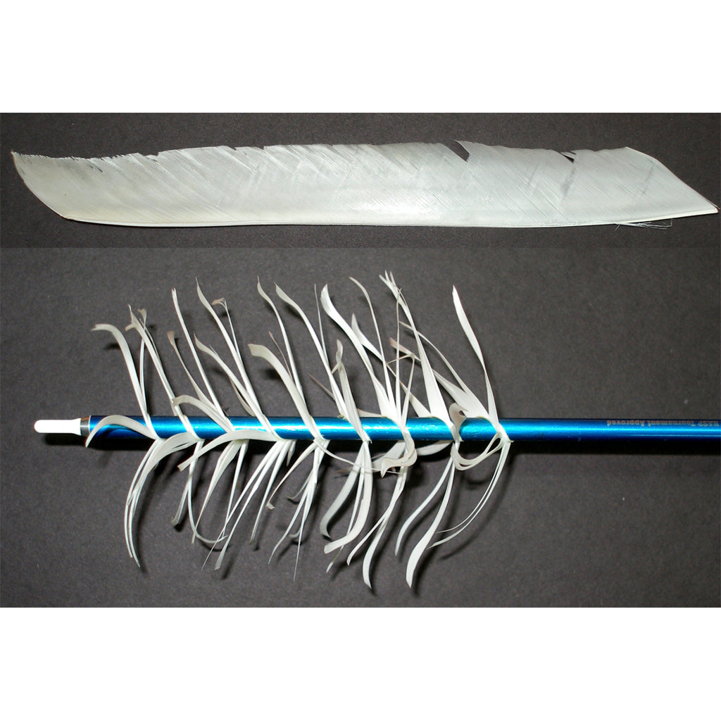 Trueflight Spiral Wrap Flu-Flu Feathers White RW 100 Pack