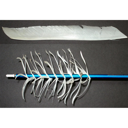 Trueflight Spiral Wrap Flu-Flu Feathers White RW 100 Pack