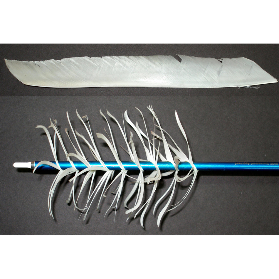 Trueflight Spiral Wrap Flu-Flu Feathers White RW 100 Pack