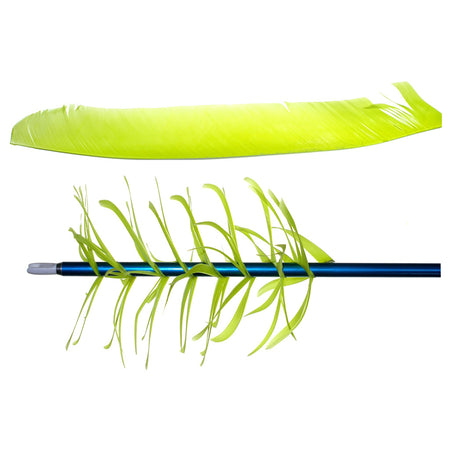 Trueflight Spiral Wrap Flu-Flu Feathers Chartreuse RW 100 Pack