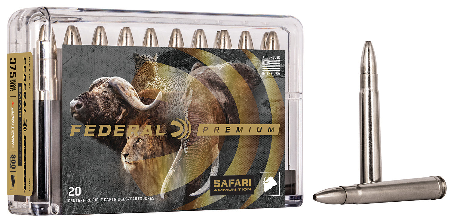 Federal Premium Safari Cape-Shok .375 H&H Mag 300 gr JSP ammo