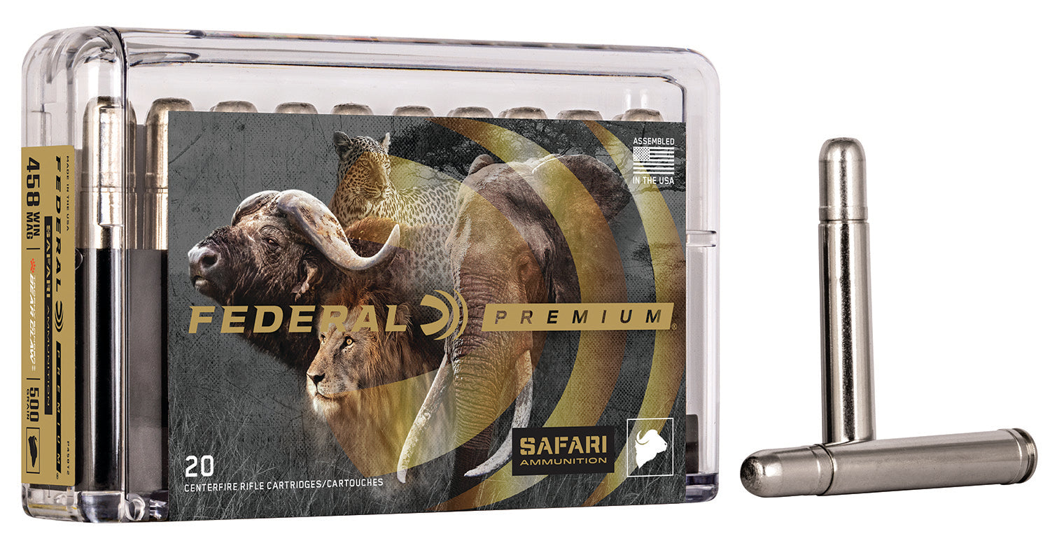 Federal Premium Safari Cape-Shok .458 Winchester Mag 500 gr JSP ammo