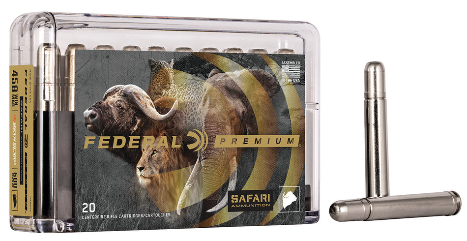 Federal Premium Safari Cape-Shok .458 Winchester Mag 500 gr JSP ammo