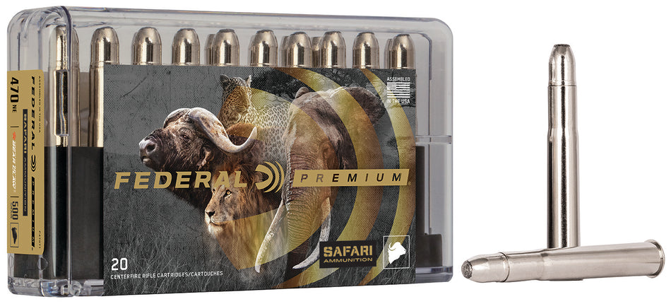 Federal Premium Safari Cape-Shok .470 Nitro Express 500 gr JSP ammo