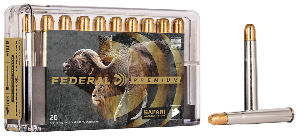 Federal Premium Safari Cape-Shok .470 Nitro Express 500 gr FMJ ammo