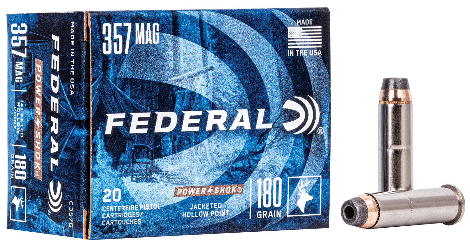 Federal C357G Power-Shok Jacketed Hollow Point JHP 180 Grain .357 Magnum