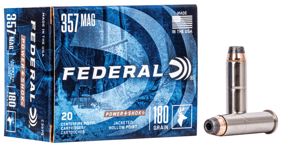 Federal C357G Power-Shok Jacketed Hollow Point JHP 180 Grain .357 Magnum