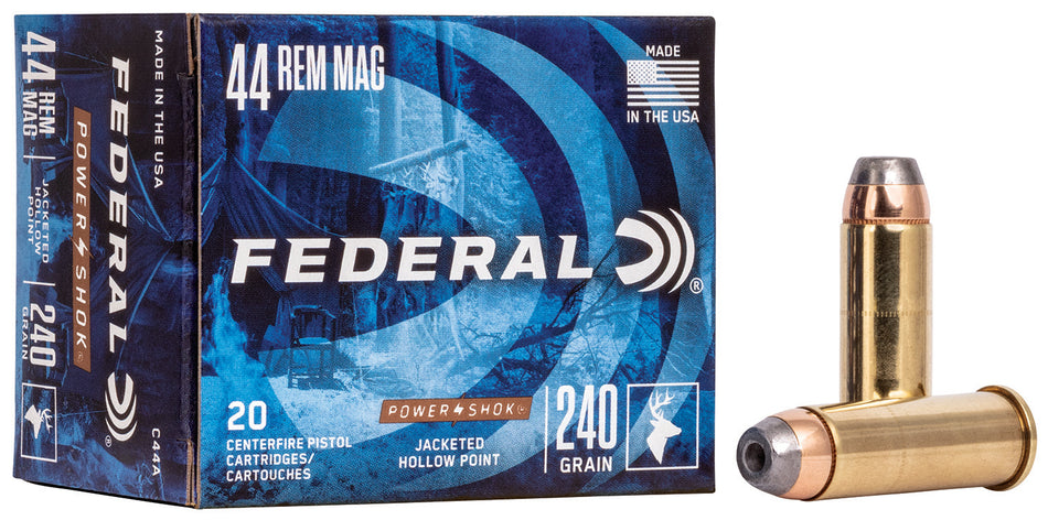 Federal C44A Power-Shok Jacketed Hollow Point JHP 240 Grain .44 Magnum