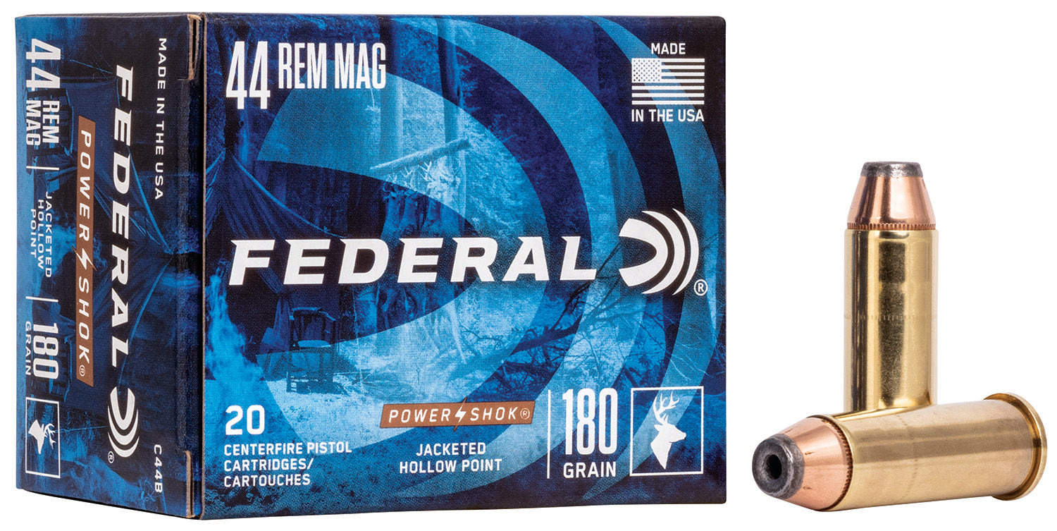 Federal C44B Power-Shok Jacketed Hollow Point JHP 180 Grain .44 Magnum
