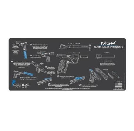 Cerus Gear S&W M&P Instructional ProMat 3mm 12" x 27" Charcoal Gray