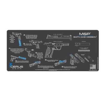 Cerus Gear S&W M&P Instructional ProMat 3mm 12" x 27" Charcoal Gray