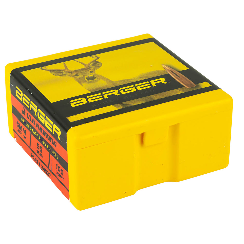 Berger 6mm 95gr VLD Hunting Long Range Match Grade Reloading Bullets 100/Box