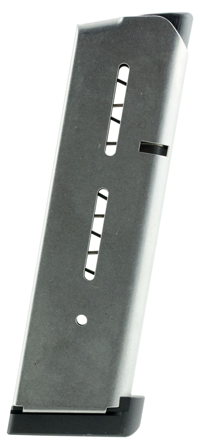 Wilson Combat 47D 1911 8rd .45 ACP Standard Floorplate Magazine Stainless Steel .350" Pad