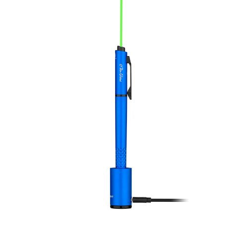 Olight O-Pen Glow Pen Light and Green Laser Pointer Blue