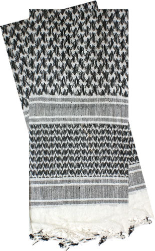 Red Rock Shemagh Tactical Head Wrap in White and Black