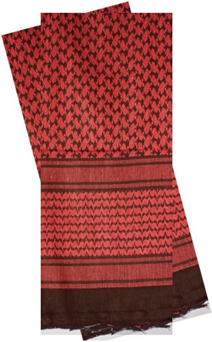Red Rock Shemagh Tactical Head Wrap in Red and Black