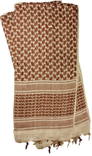 Red Rock Shemagh Tactical Head Wrap in Tan and Brown