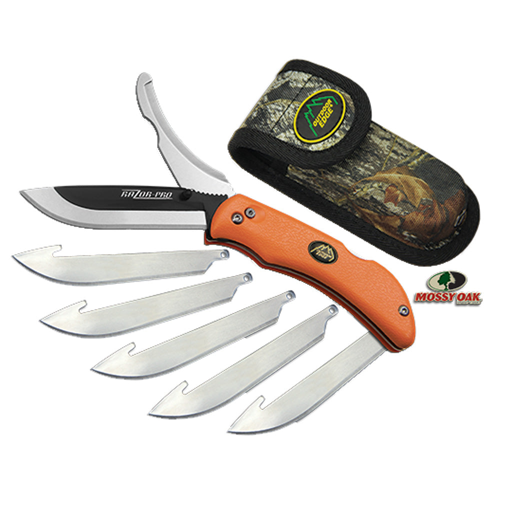 Outdoor Edge Razor-Pro Folding Knife Orange with 6 Replacement Blades