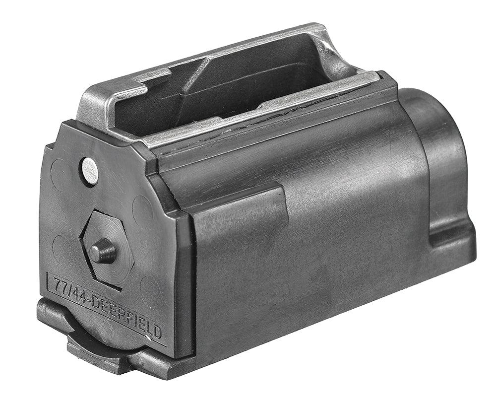 Ruger 90176 4rd Rotary Magazine 44 Rem Mag Fits Ruger 77/44 Bolt-Action, Black Plastic