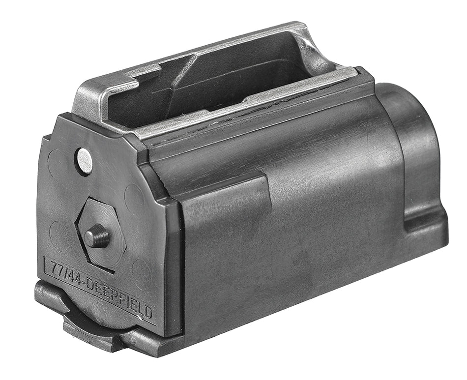 Ruger 90176 4rd Rotary Magazine 44 Rem Mag Fits Ruger 77/44 Bolt-Action, Black Plastic
