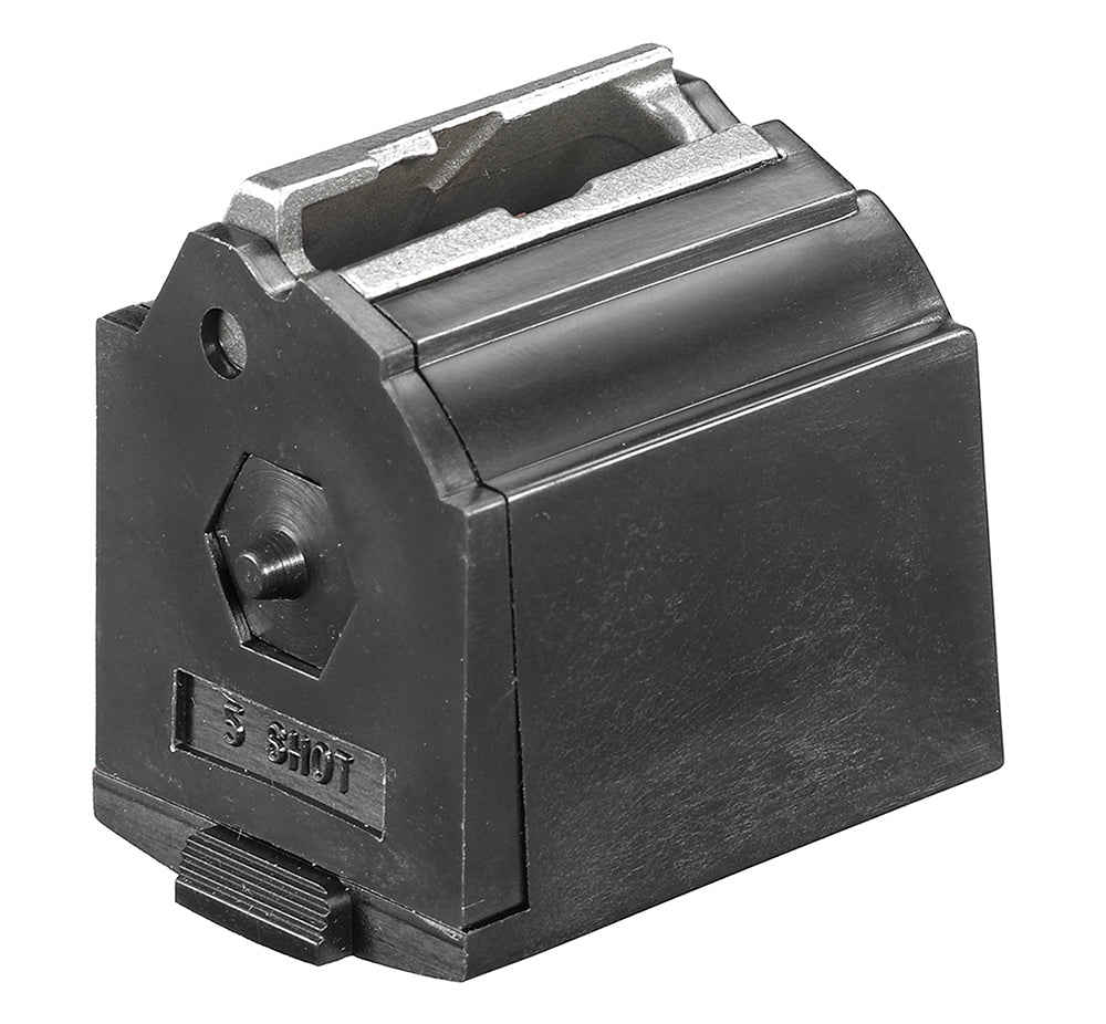 Ruger 90041 BX-15 5rd Rotary Magazine 22 LR Fits 10/22, 77/22, SR, American Rimfire, Charger, Black