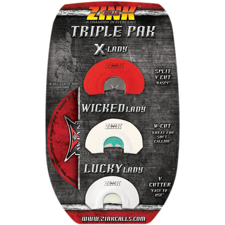 Zink Triple Pak Turkey Diaphragm Call Set 3 Pack