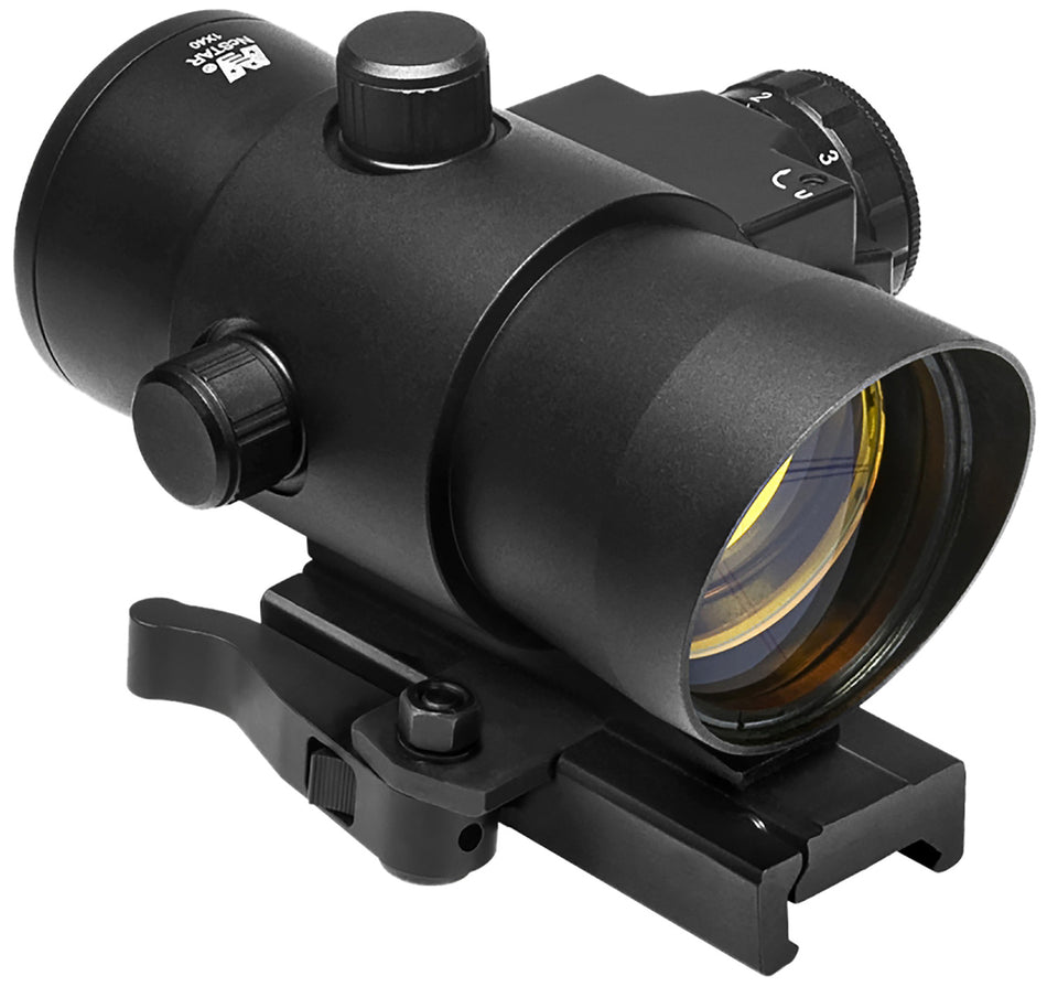 NcStar DLB140R 40mm Red Dot Sight with Integrated Red Laser Black Anodized 1x 3 MOA