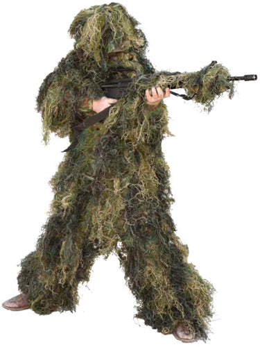 Red Rock 5-Piece Ghillie Suit Woodland Camo Youth Medium