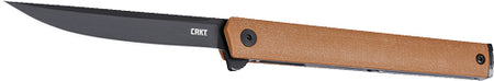 CRKT CEO Flipper 3.3" Plain Edge Spear Point Desert Tan/Black AUS8