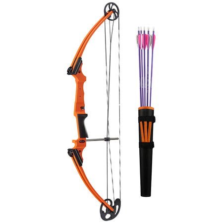 Genesis Bow Archery Set Orange Right Hand with Quiver and Arrows