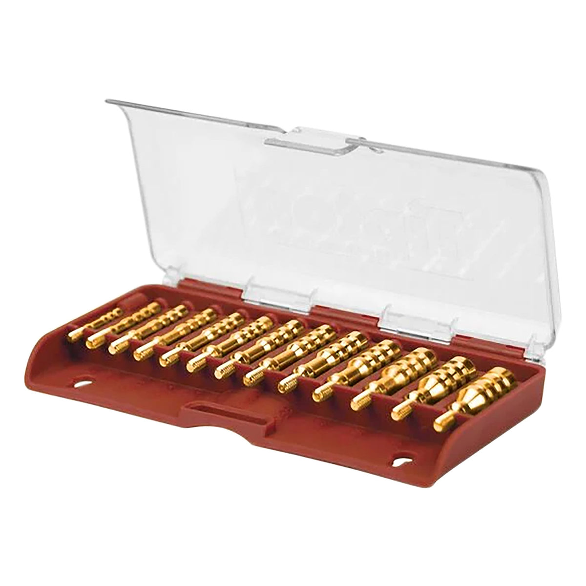 Tipton 749245 Brass Jag Set Multi-Caliber 8-32/5-40 Thread 13 Pieces with Storage Box