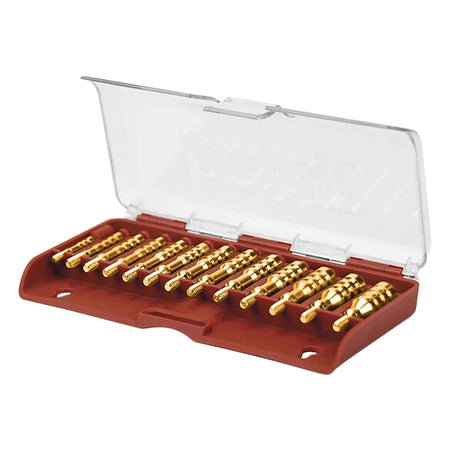 Tipton 749245 Brass Jag Set Multi-Caliber 8-32/5-40 Thread 13 Pieces with Storage Box