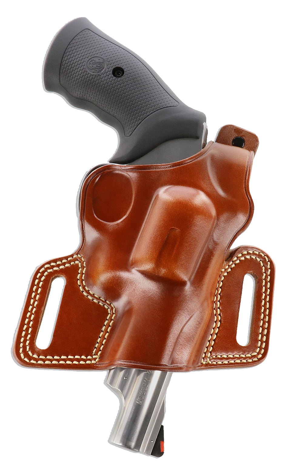 Galco SIL104 Silhouette OWB Tan Leather Belt Slide Holster for Ruger GP100 / S&W L Frame 3-4.25" Barrel RH