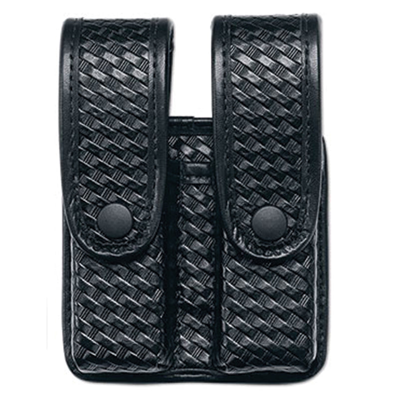Uncle Mikes Double Pistol Magazine Pouch Single Row Black Kodra Nylon