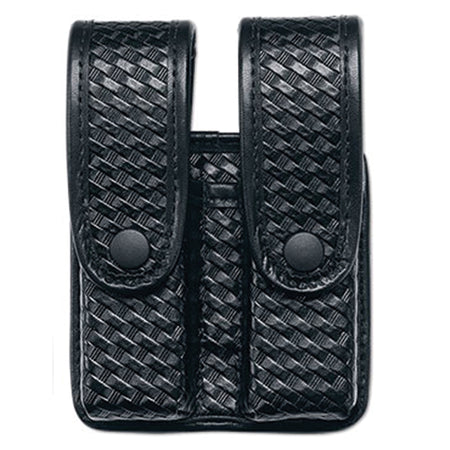 Uncle Mikes Double Pistol Magazine Pouch Single Row Black Kodra Nylon