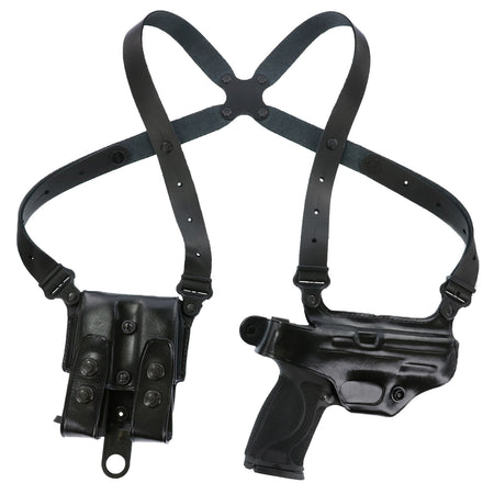 Galco MC224B Miami Classic Shoulder Holster System Black Leather for Glock 19 Gen1-5 / Glock 17 / Glock 22 Gen2-5 RH