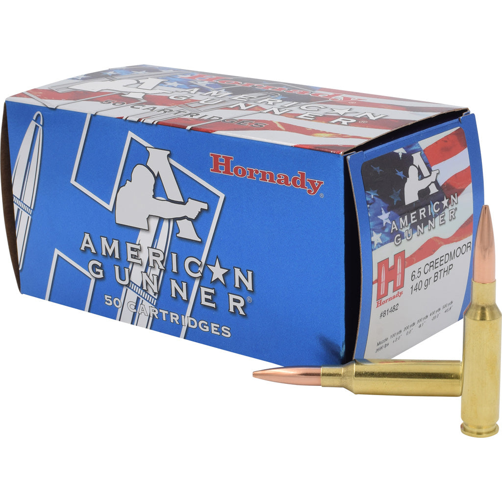 Hornady 81482 American Gunner BTHP Hollow Point Boat Tail HPBT 140 Grain 6.5mm Creedmoor
