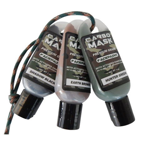 Carbo Mask Hunting Facepaint Black/Green/Brown 1 oz. 3-Pack