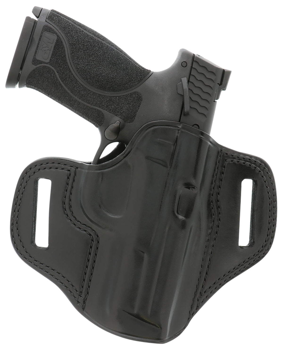 Galco CM224B Combat Master OWB Black Leather Belt Slide Holster for Ruger Security-9 / Glock 17/22 Gen2-5 RH