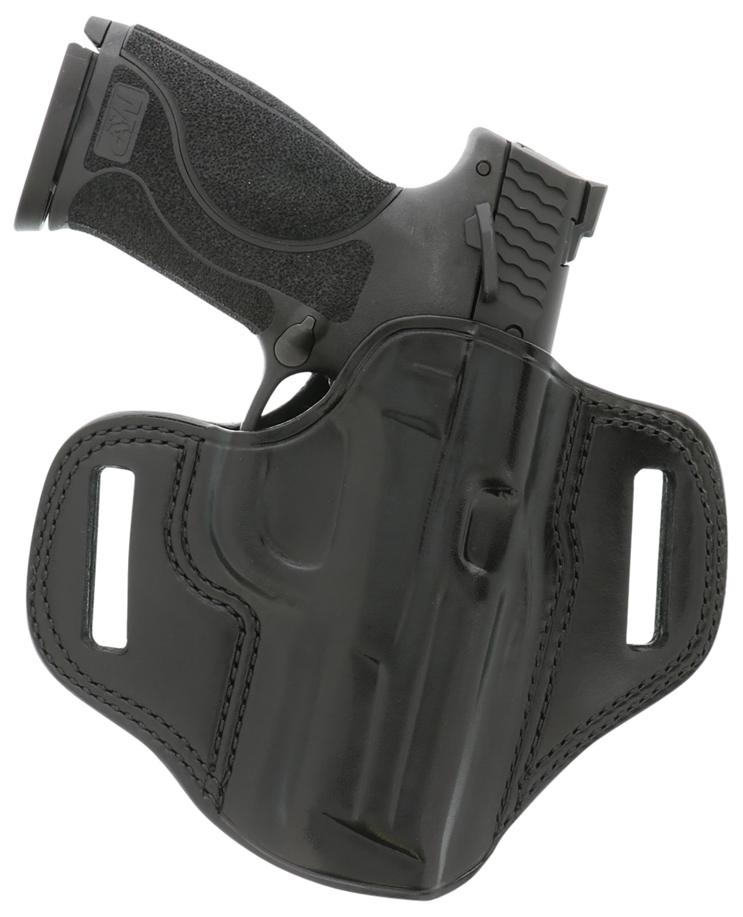 Galco CM224B Combat Master OWB Black Leather Belt Slide Holster for Ruger Security-9 / Glock 17/22 Gen2-5 RH