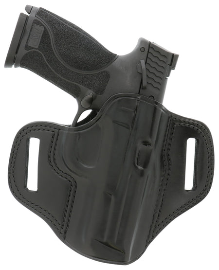 Galco CM224B Combat Master OWB Black Leather Belt Slide Holster for Ruger Security-9 / Glock 17/22 Gen2-5 RH