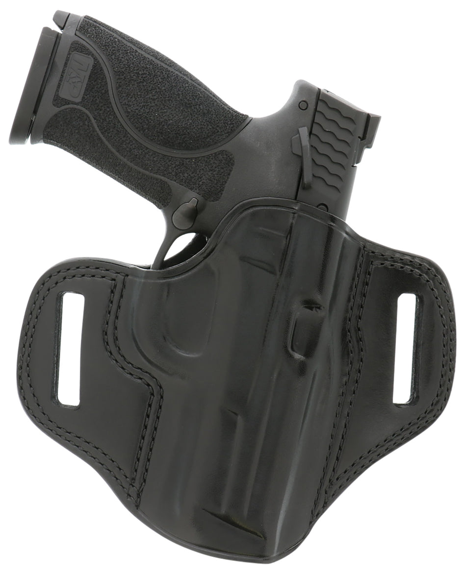 Galco CM224B Combat Master OWB Black Leather Belt Slide Holster for Ruger Security-9 / Glock 17/22 Gen2-5 RH