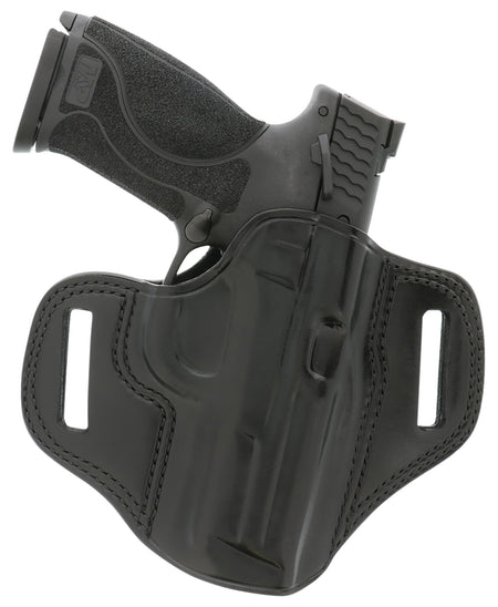 Galco CM226B Combat Master OWB Black Leather Belt Slide Holster for Glock 19/32/36/45 / CZ P-10C Right Hand