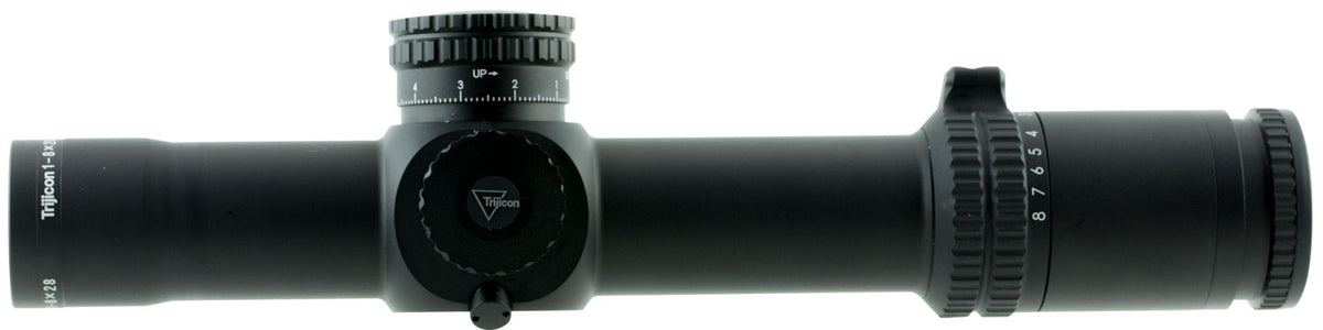 Trijicon AccuPower 1-8x28mm 34mm Tube FFP Illuminated Green Segmented Circle Crosshair Mil Rifle Scope - Black