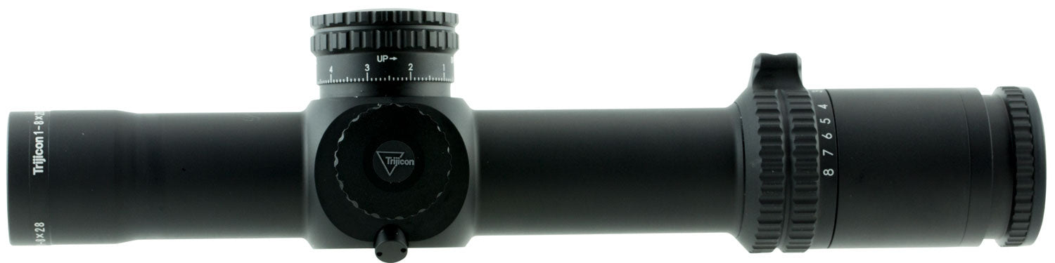 Trijicon AccuPower 1-8x28mm 34mm Tube FFP Illuminated Green Segmented Circle Crosshair Mil Rifle Scope - Black
