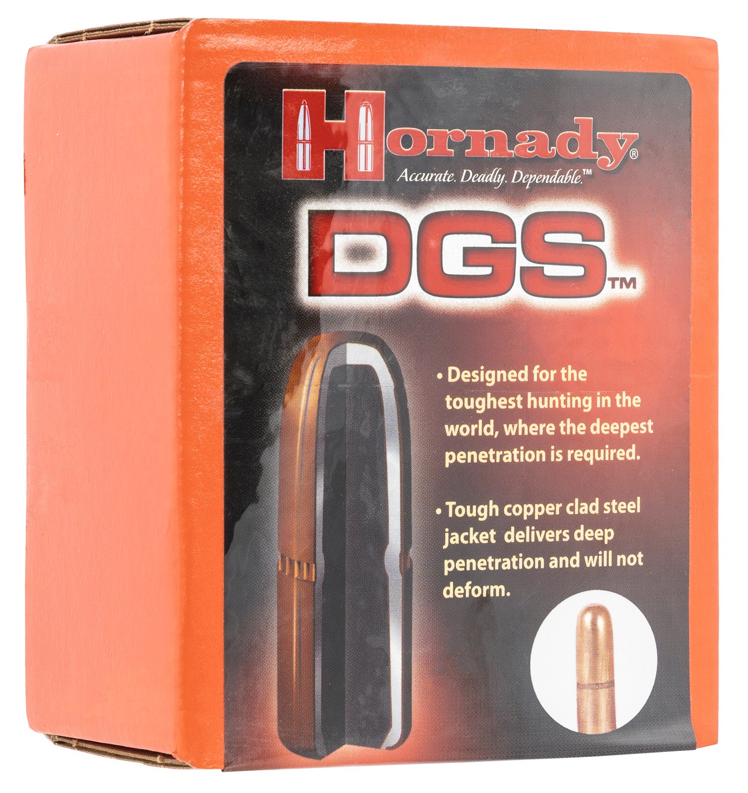Hornady DGS 505 Caliber .505 525 Grain Steel Jacket Solid Bullet 50-Count