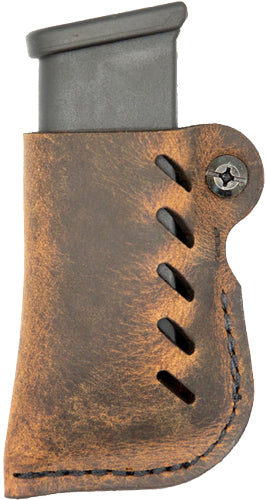 VersaCarry Leather Single Stack Mag Holder FlexVent OWB Distressed Brown