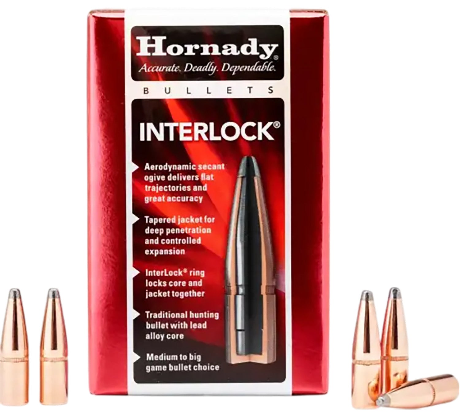 Hornady InterLock Bullets 8mm .323 195 gr SP 100 Per Box