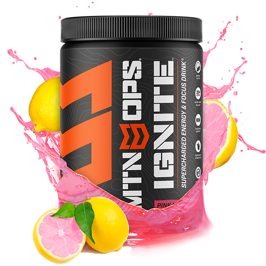 MTN OPS Ignite Pink Lemonade Energy and Focus Supplement